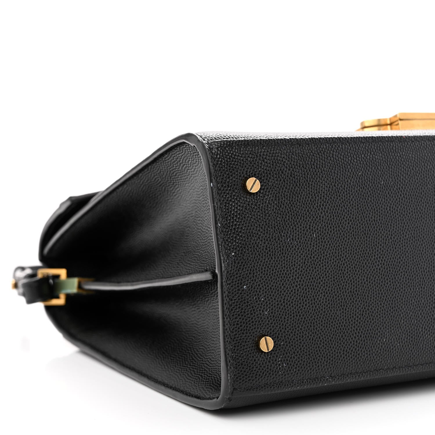 Saint Laurent Grain de Poudre Medium Classic Monogram Cassandra Top Handle Black 9 of 10