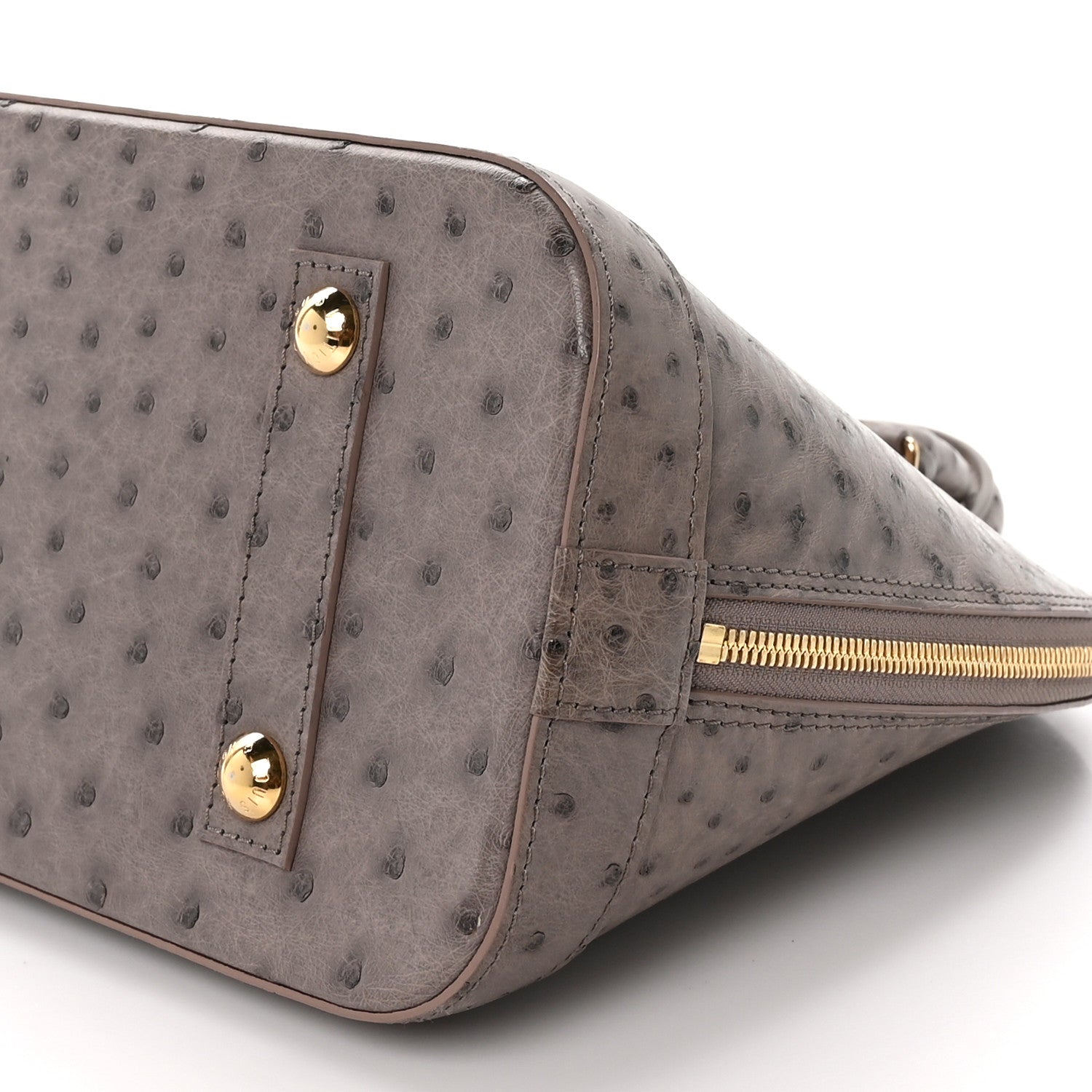 Louis Vuitton Ostrich Alma PM Gris 8 of 10