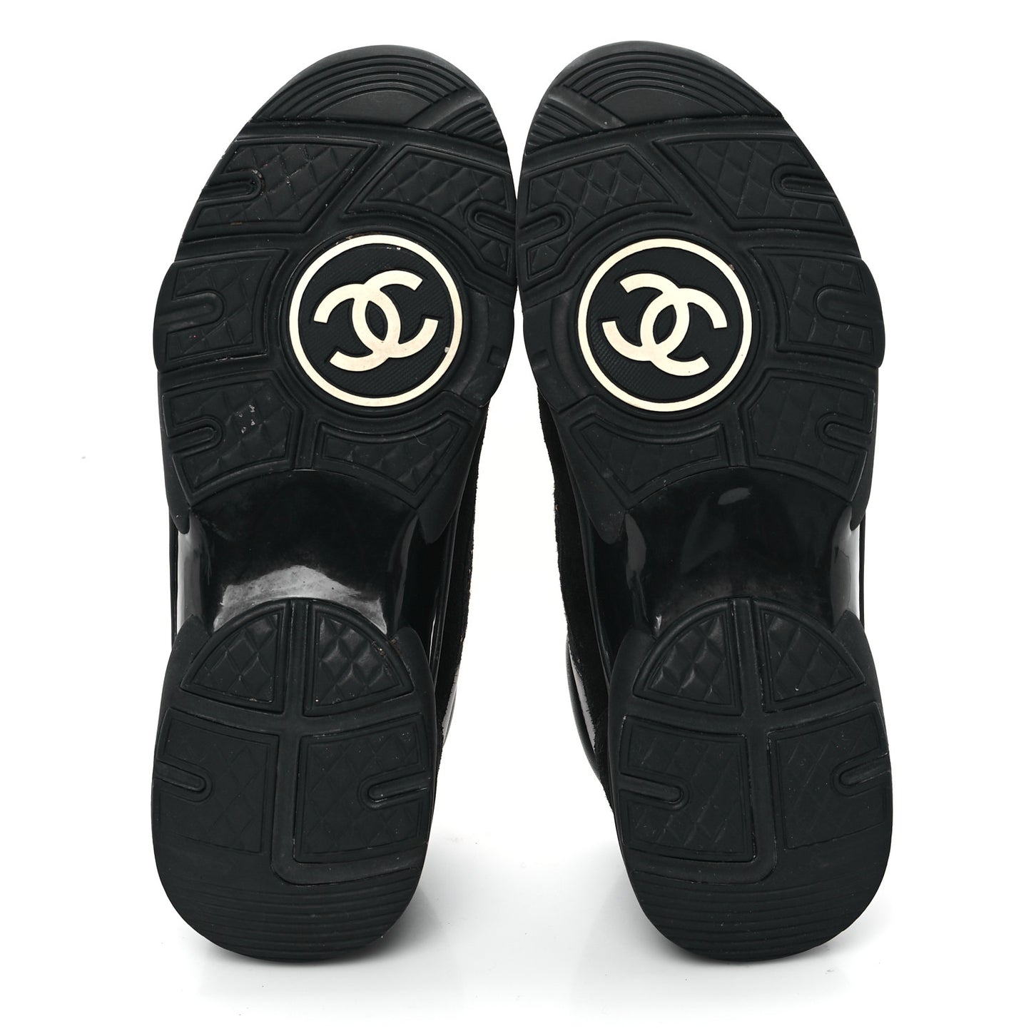 Suede Tweed CC Sneakers 38 Black Gold