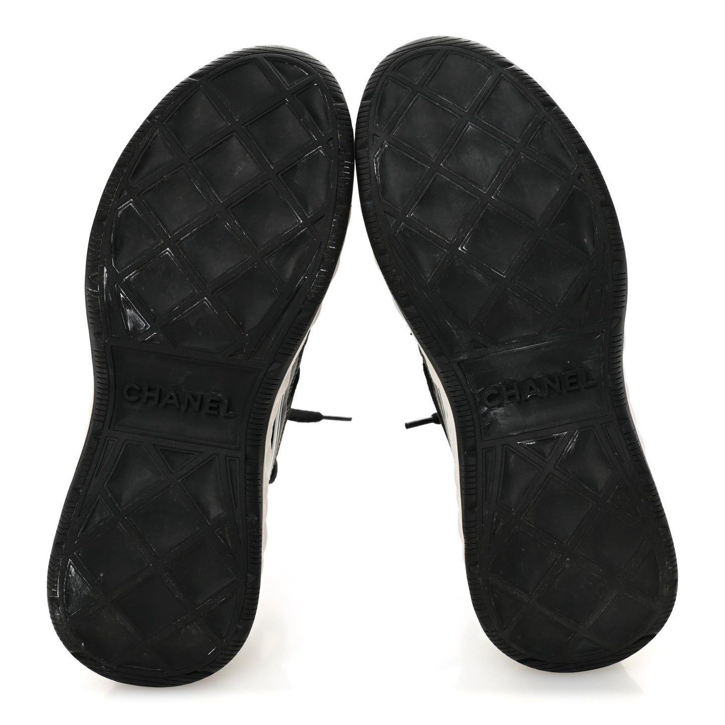 Velvet Calfskin Mixed Fibers CC Sneakers 35.5 Black