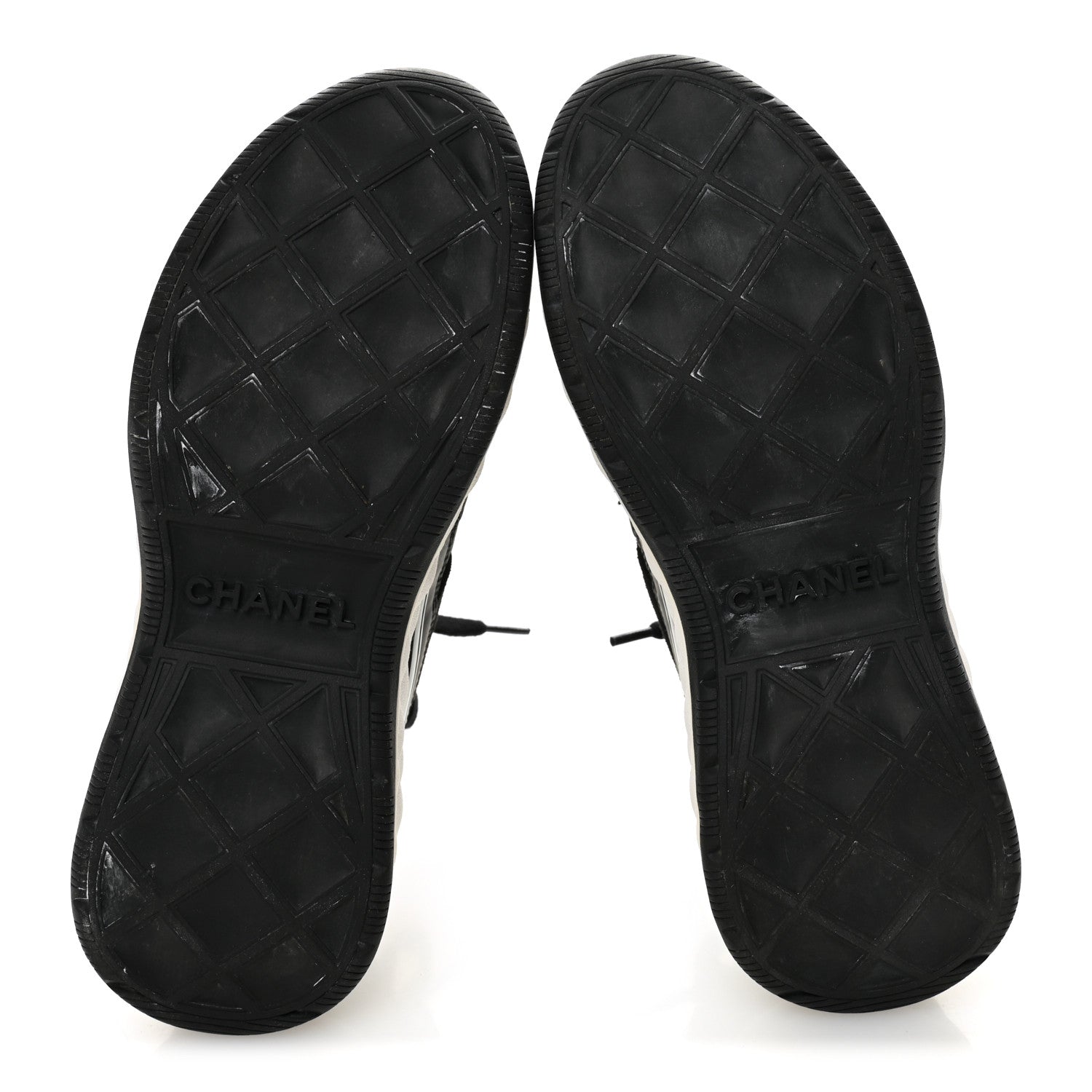 Chanel Velvet Calfskin Mixed Fibers CC Sneakers 35.5 Black 6 of 9