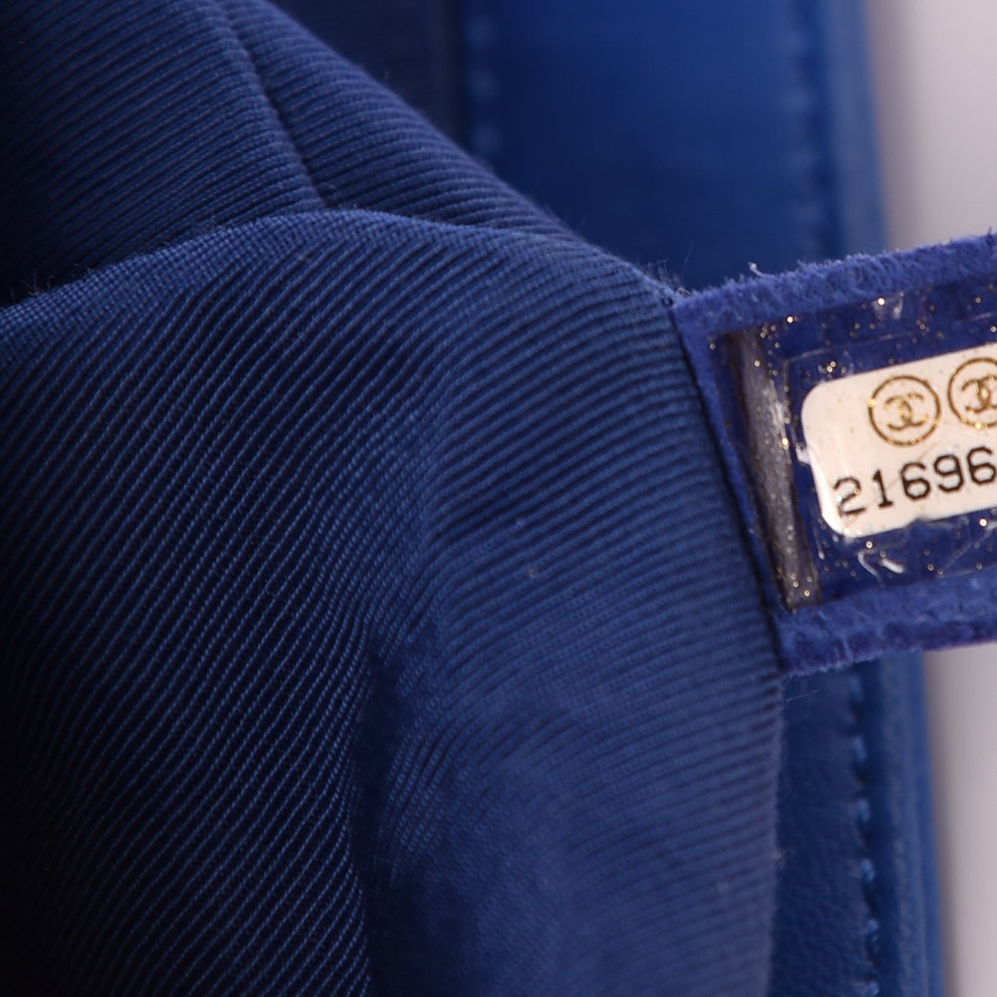 Lambskin Quilted New Medium Boy Flap Blue