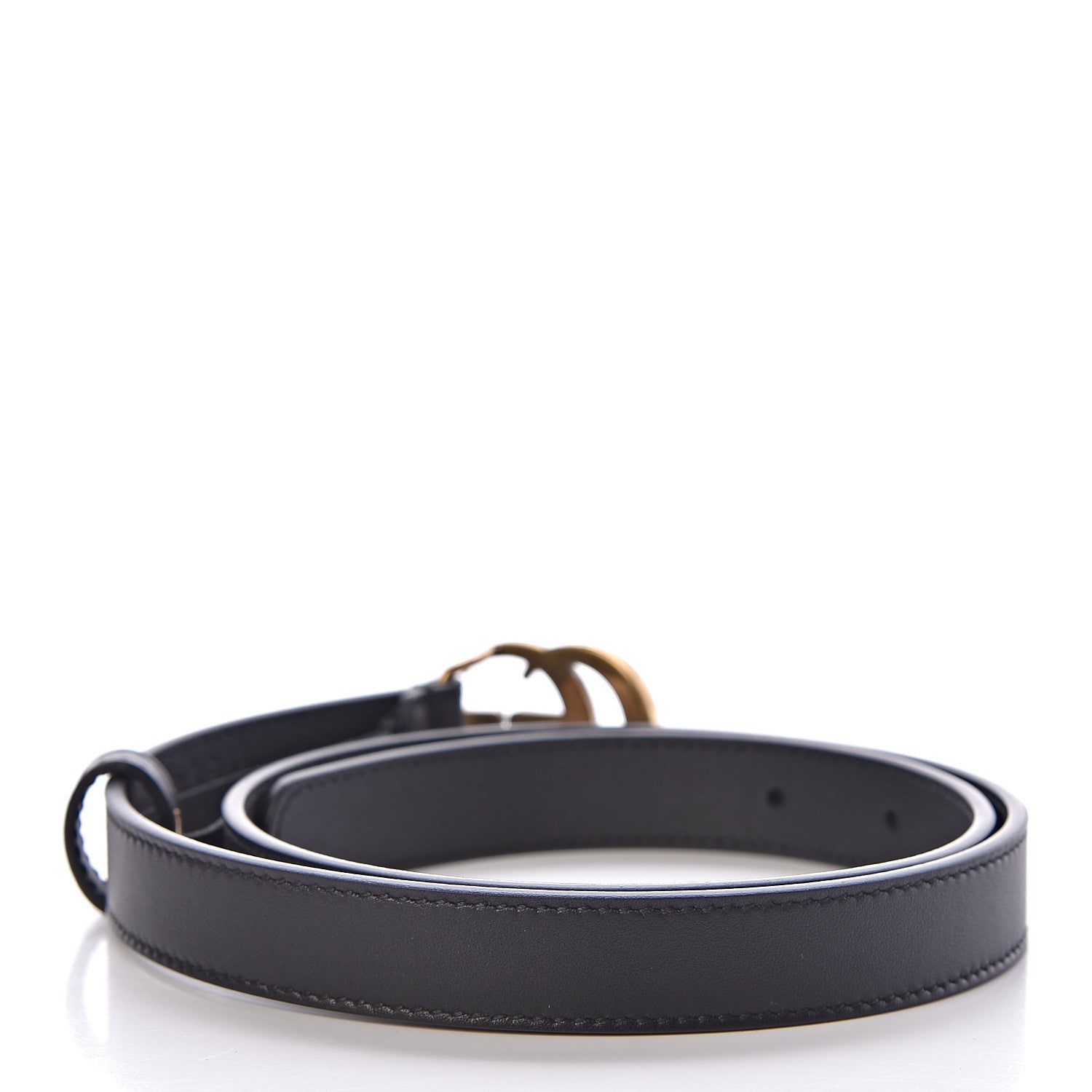 Gucci Calfskin Double G 20mm Belt 70 28 Black 3 of 7