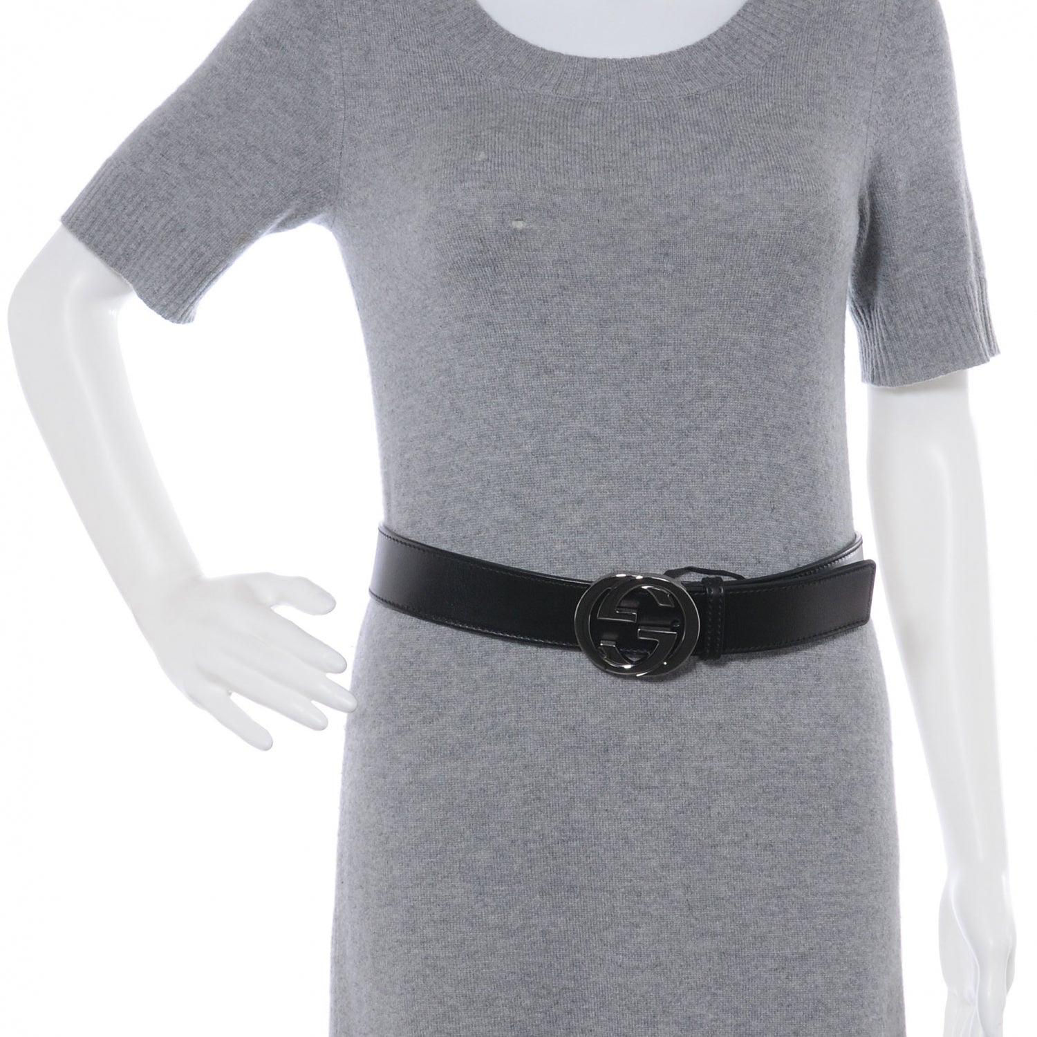 Gucci Leather GG Belt 90 32 Black 2 of 5