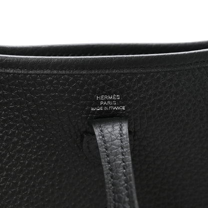 Hermes Taurillon Clemence Evelyne TPM Black 5 of 10