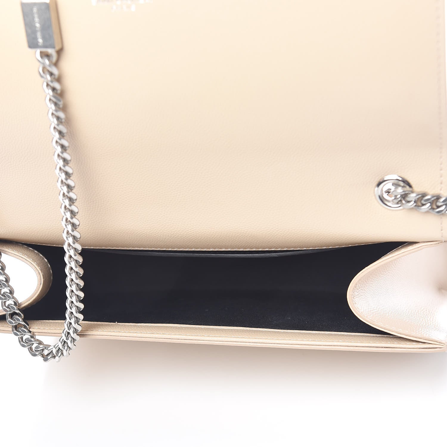 Saint Laurent Grain De Poudre Medium Monogram Kate Satchel Nude Powder 5 of 9