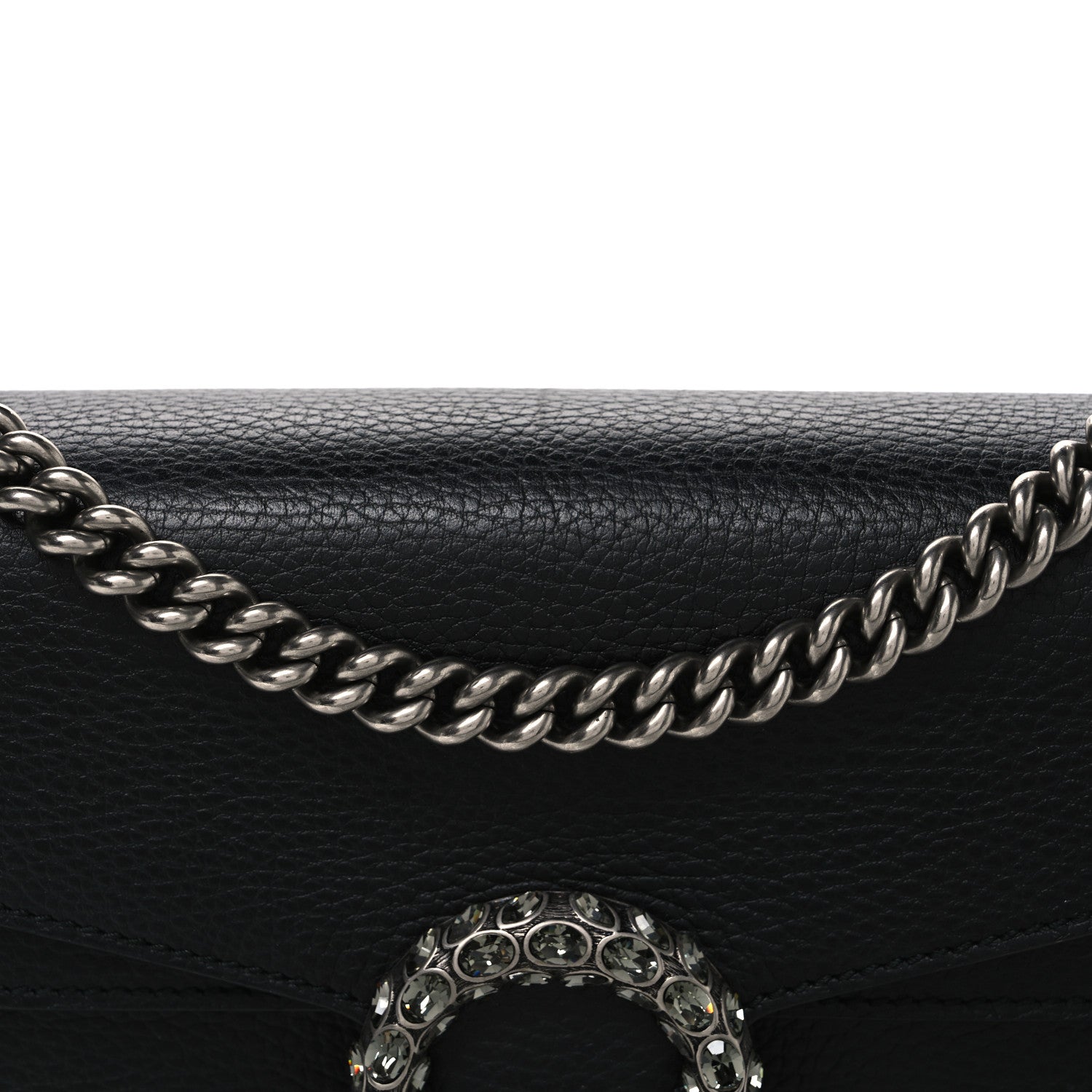 Gucci Pebbled Calfskin Small Dionysus Shoulder Bag Black 8 of 11
