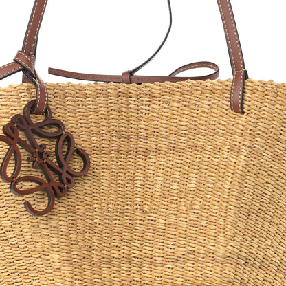 Loewe Calfskin Raffia Paulas Ibiza Small Basket Tote Bag Natural Tan 8 of 10