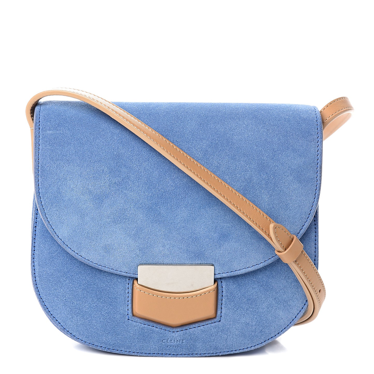 Suede Small Trotteur Porcelain