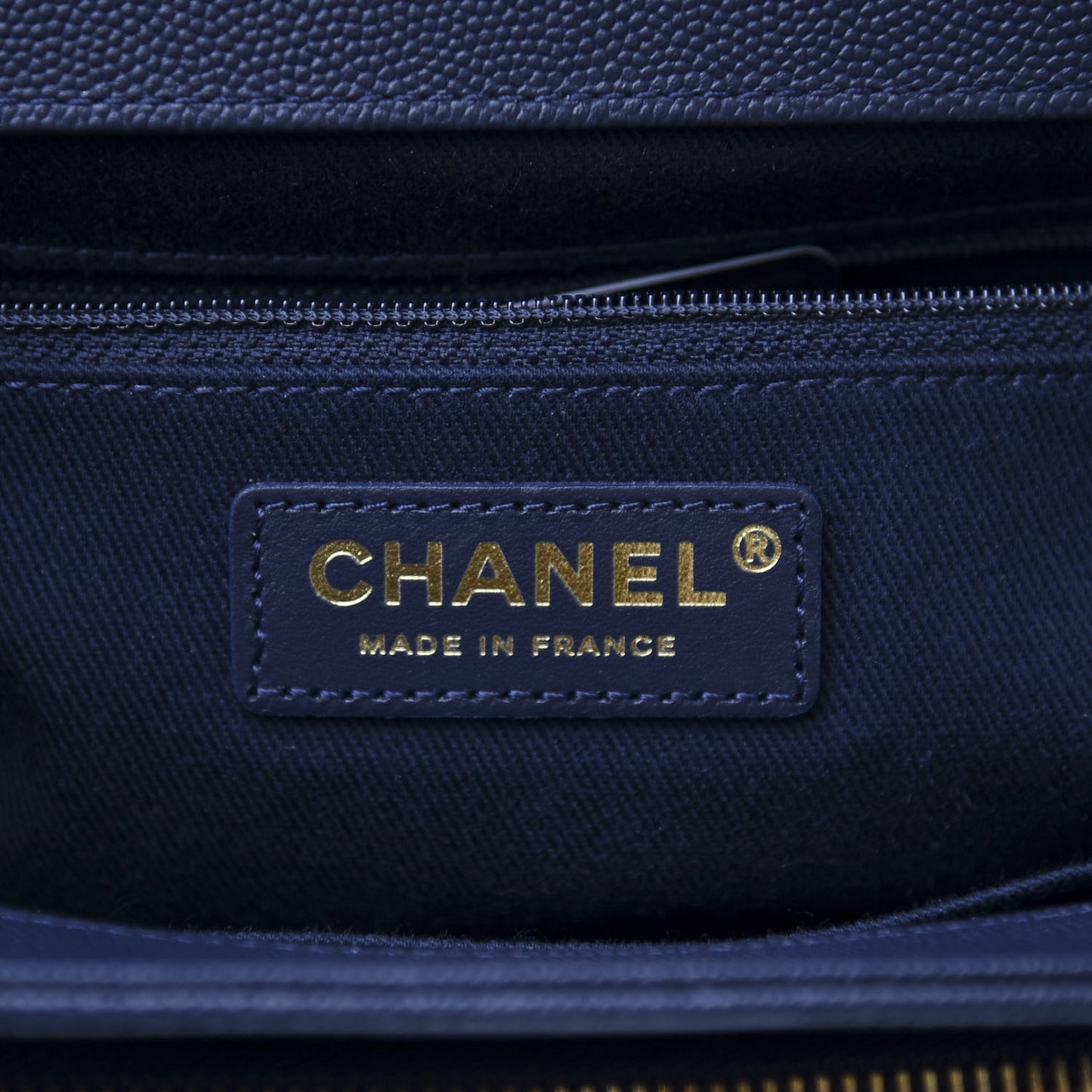 Caviar Quilted Small Business Affinity Flap Navy