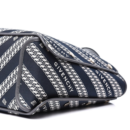 Givenchy Canvas Jacquard Medium Bond Tote Oil Blue 10 of 11