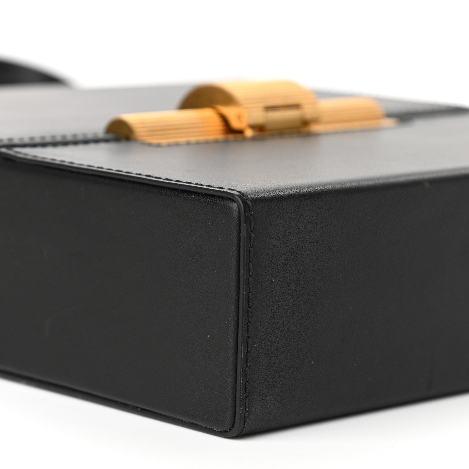 Bottega Veneta Calfskin Daisey Box Clutch Black 8 of 12
