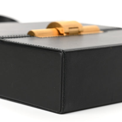Bottega Veneta Calfskin Daisey Box Clutch Black 8 of 12