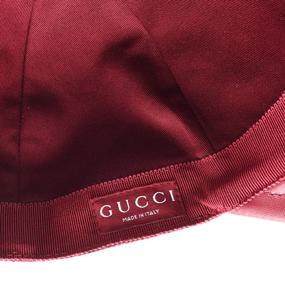 Gucci Calfskin New Canvas GG Monogram Baseball Hat L Bordeaux 8 of 11