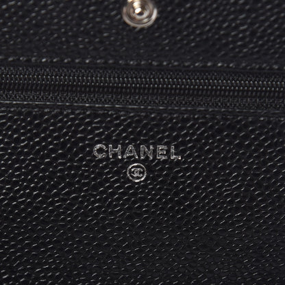Chanel Caviar Quilted Wallet On Chain WOC Black 8 of 12