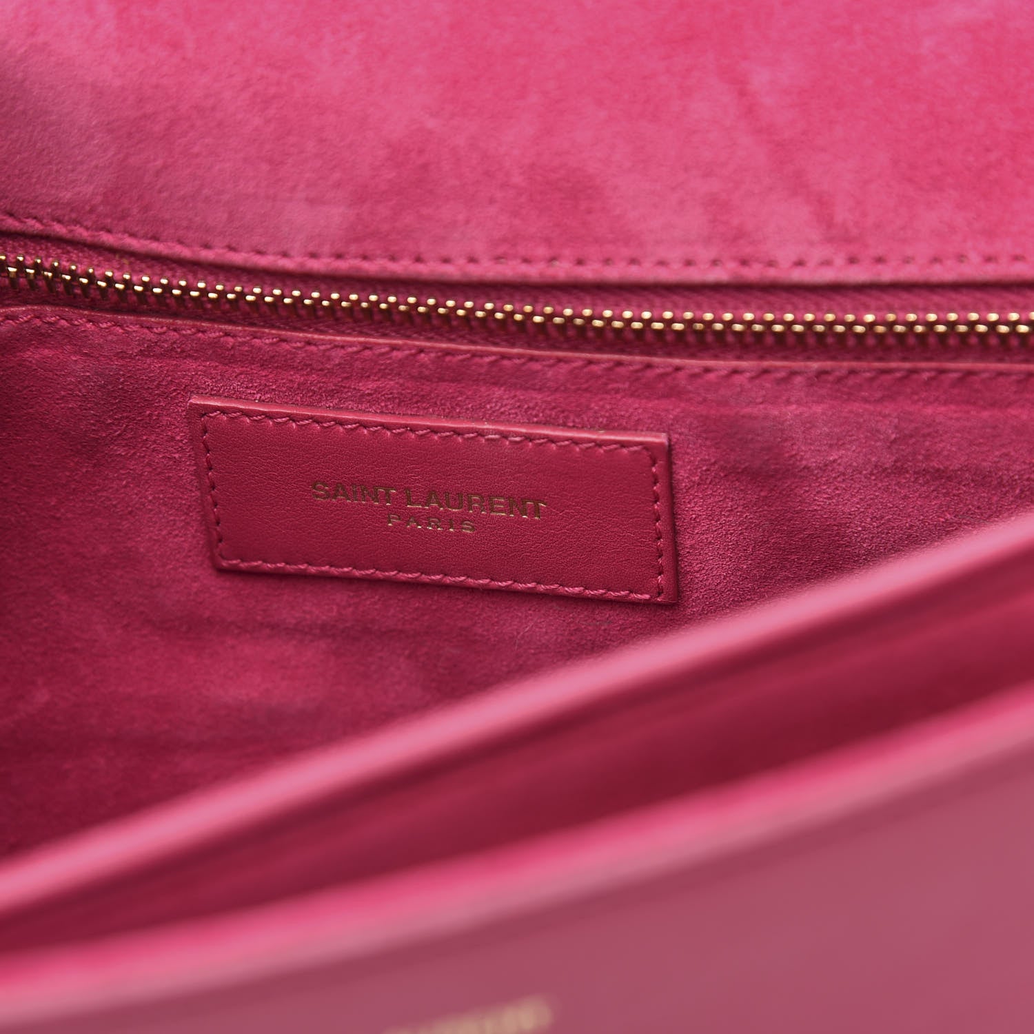 Saint Laurent Calfskin Classic Y Satchel Fuchsia 6 of 12