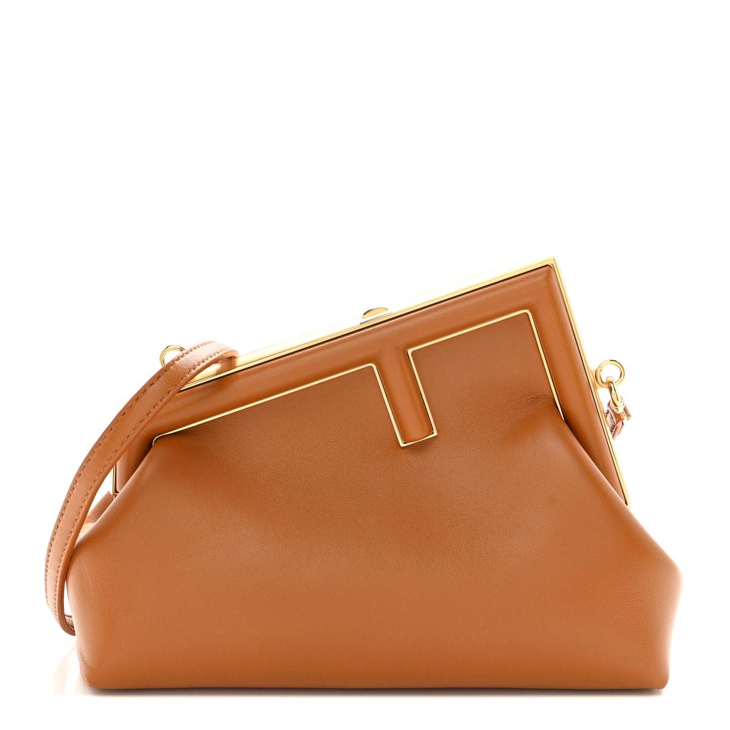 Shiny Nappa Small Fendi First Caramello