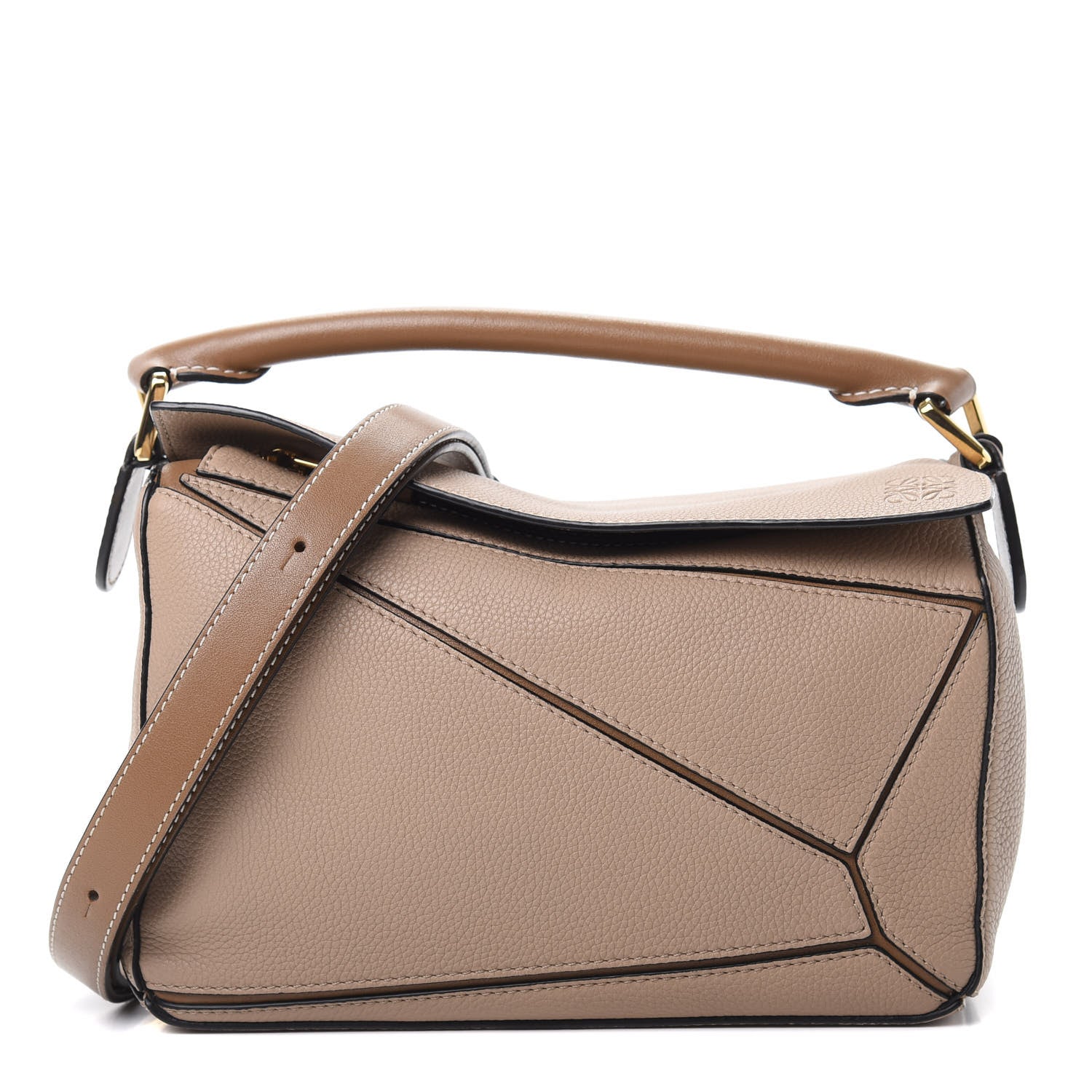 Loewe Grained Calfskin Small Puzzle Bag Sand Mink 1 of 10