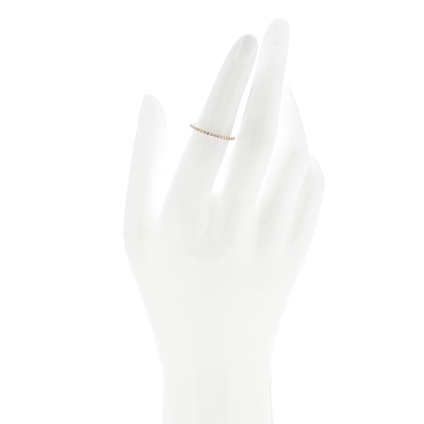 18K Yellow Gold Diamond 1.25mm Felicite Wedding Band Ring 51 5.75