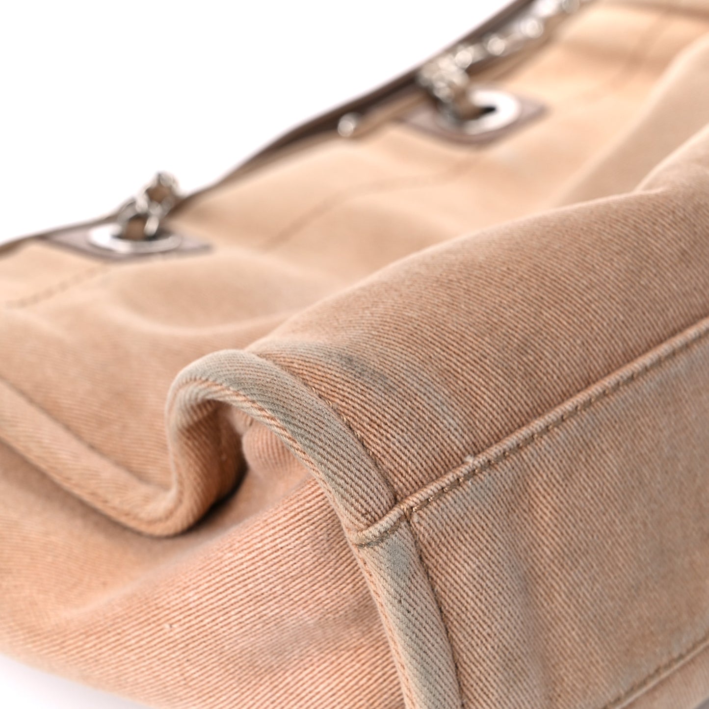 Canvas Sequin Small Deauville Tote Ecru