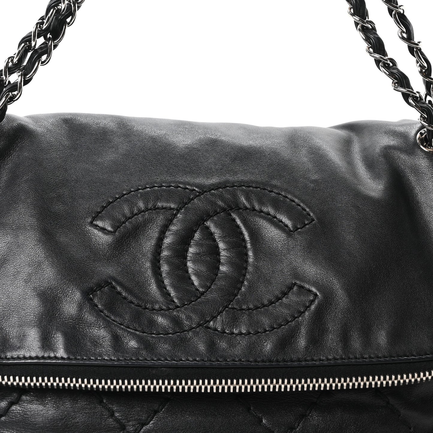 Calfskin Expandable Flap Black