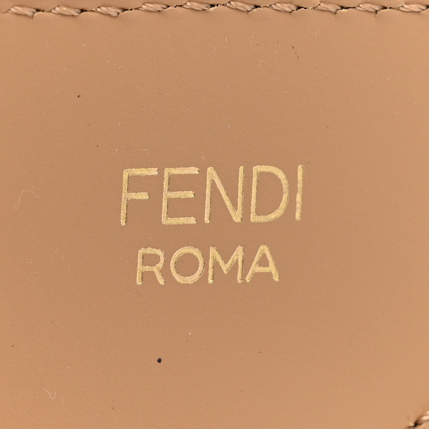 Fendi Ribbon Vitello King FF 1974 Adjustable Strap You Marrone Pink 5 of 5