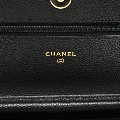 Chanel Caviar Quilted Wallet on Chain WOC Black 7 of 11