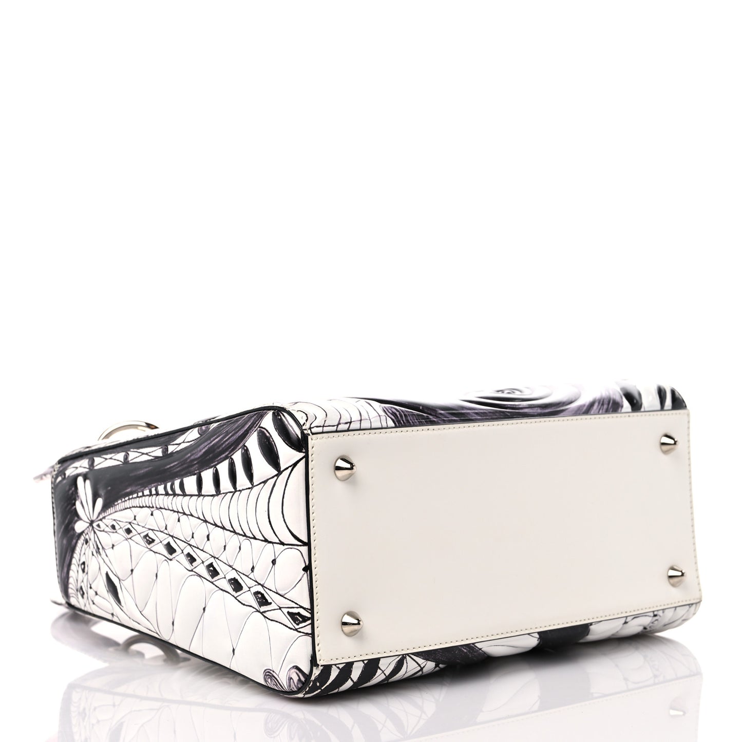 Calfskin Quilted Jack Pierson Art Lady Dior White Black Multicolor