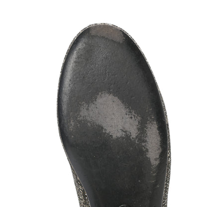 Chanel Fantasy Tweed CC Mocassin Loafers 38 Silver 9 of 12