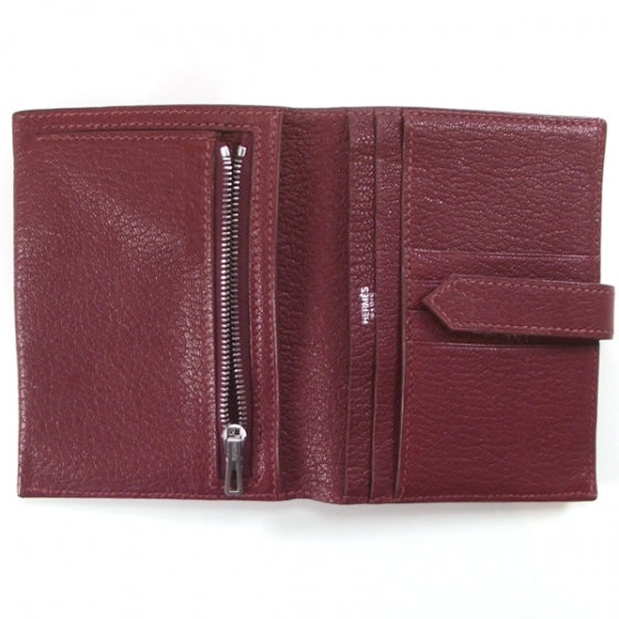 Courchevel Bearn Bi-fold Wallet Maroon