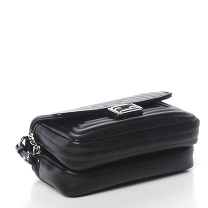 Fendi Shiny Nappa Trapuntata Micro Double Baguette Black 4 of 12