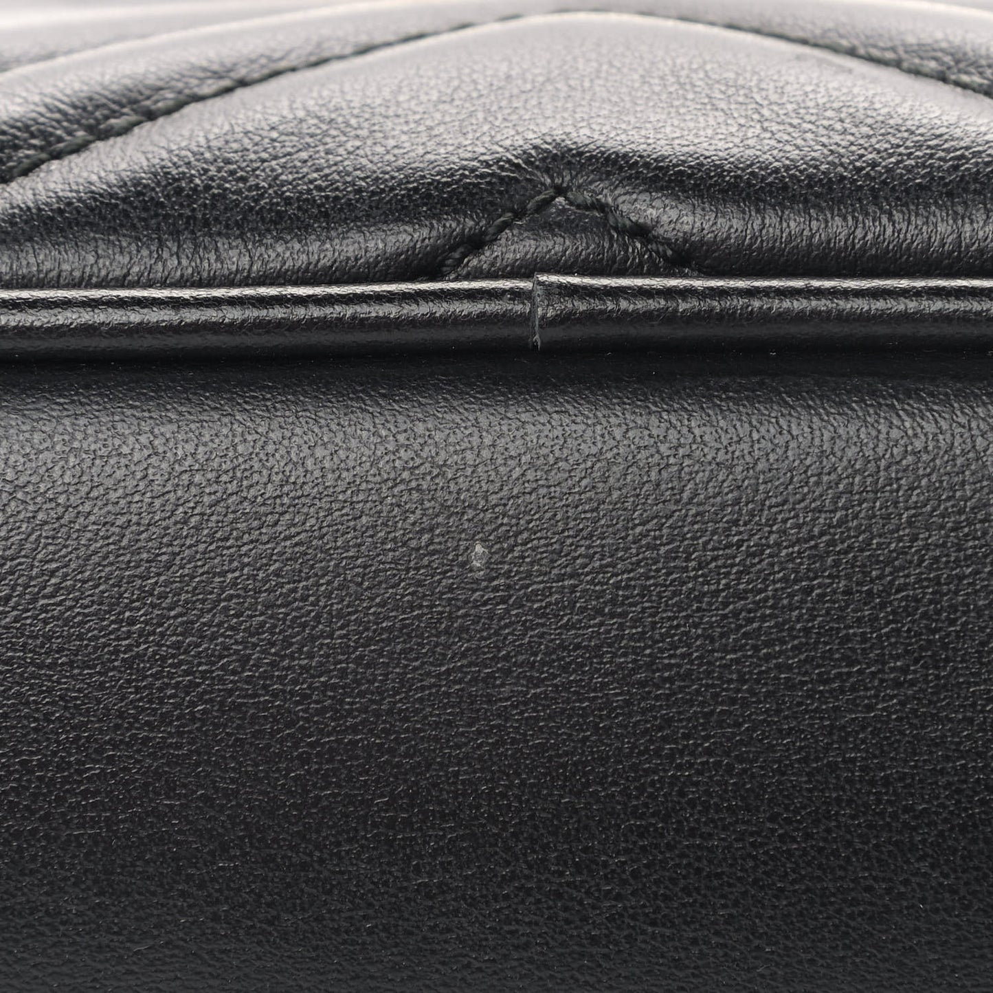 Calfskin Matelasse Small GG Marmont Chain Shoulder Bag Black