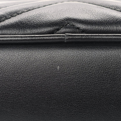 Gucci Calfskin Matelasse Small GG Marmont Chain Shoulder Bag Black 6 of 8