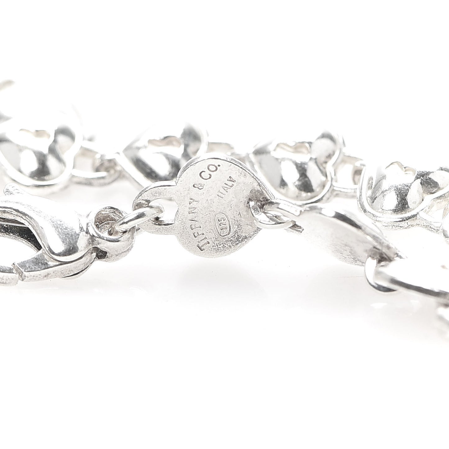 Sterling Silver Padlock Heart Link Necklace
