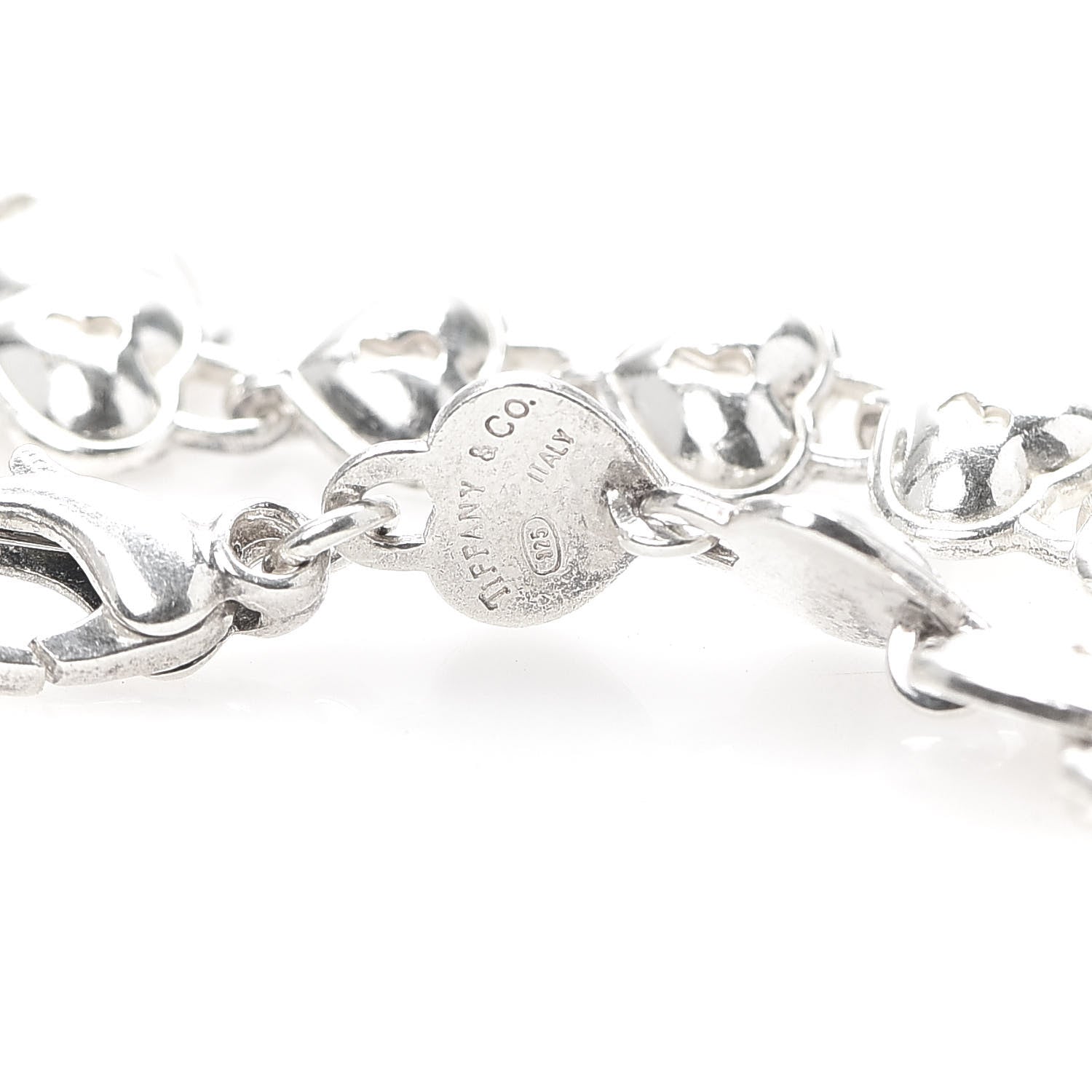 Tiffany Sterling Silver Padlock Heart Link Necklace 4 of 6