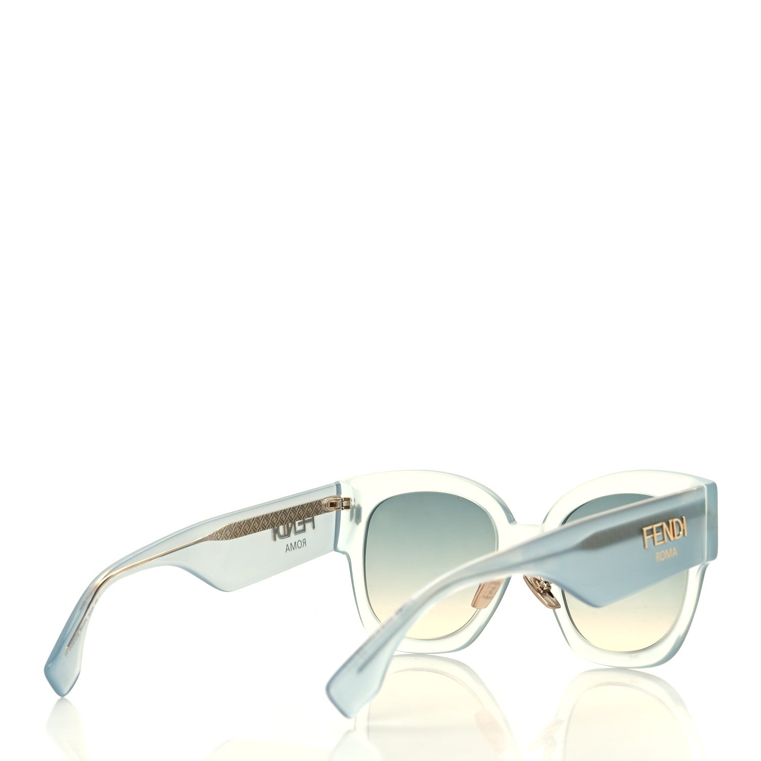 Fendi Acetate Fendi Square Sunglasses FF 0458/G/S Light Blue 4 of 7