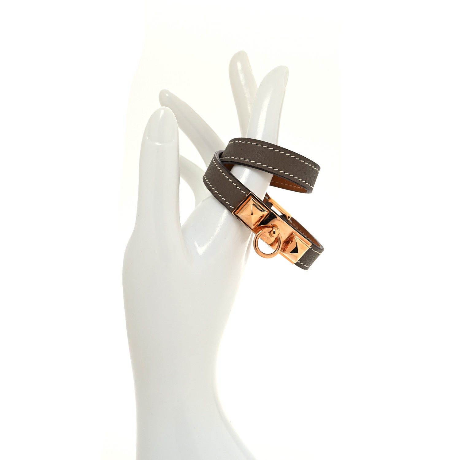 Hermes Swift Rivale Double Tour Bracelet T1 Etoupe 2 of 6