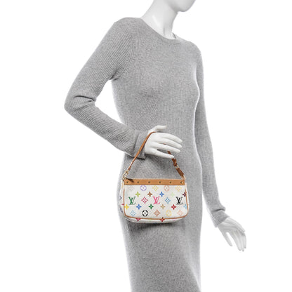 Louis Vuitton Monogram Multicolor Pochette Accessories White 2 of 6