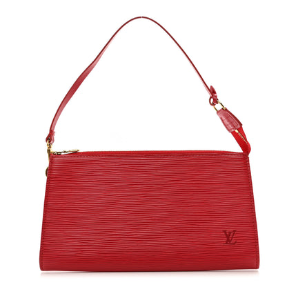 Louis Vuitton Epi Pochette Accessories 24 Castillan Red 1 of 7