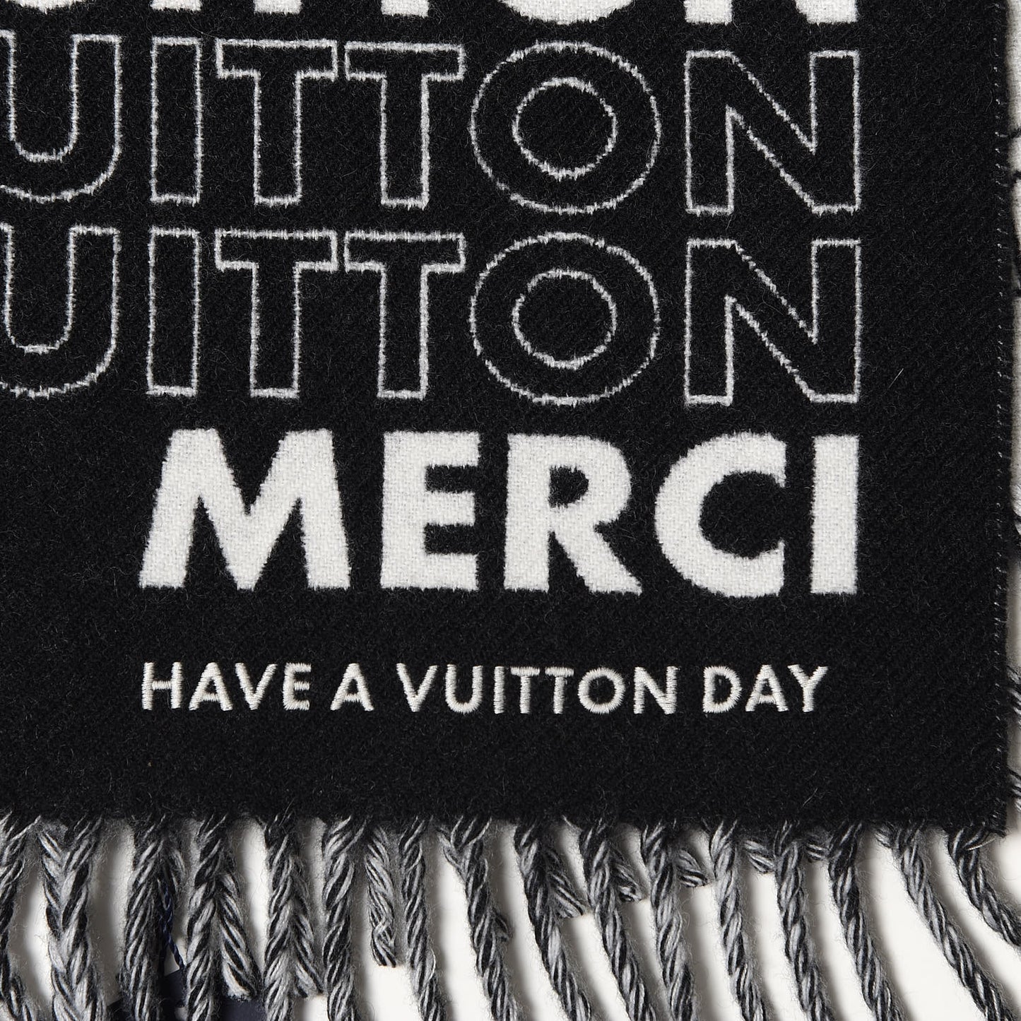 Wool Cashmere Scarf Black