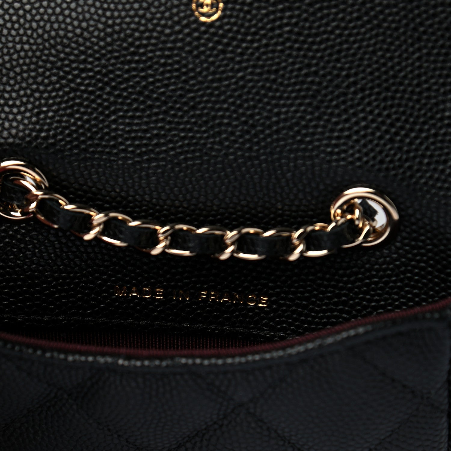 Chanel Caviar Quilted Mini Chain Belt Bag Black 7 of 9