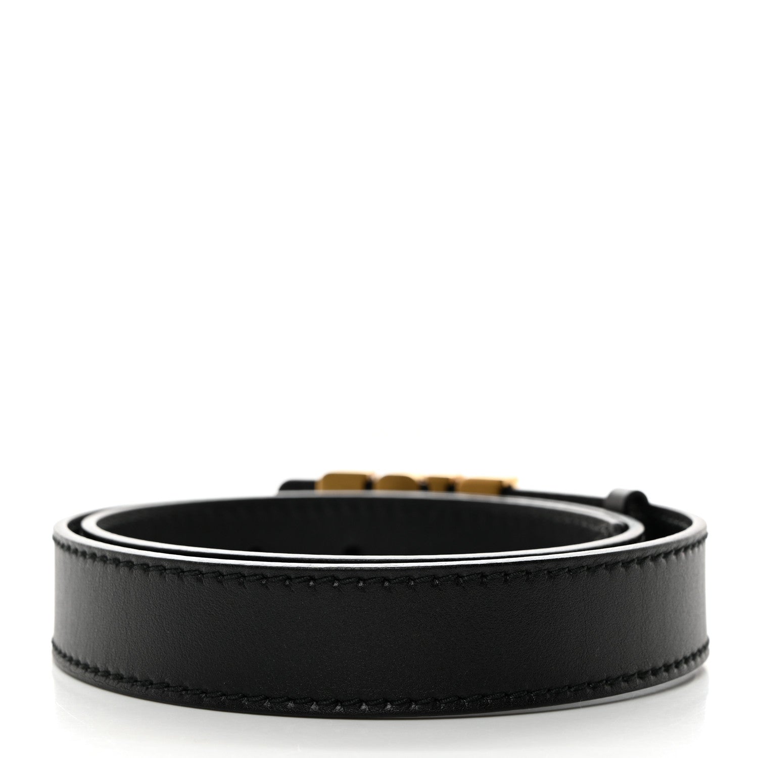 Christian Dior Calfskin D Fence Belt 80 32 Black 2 of 7