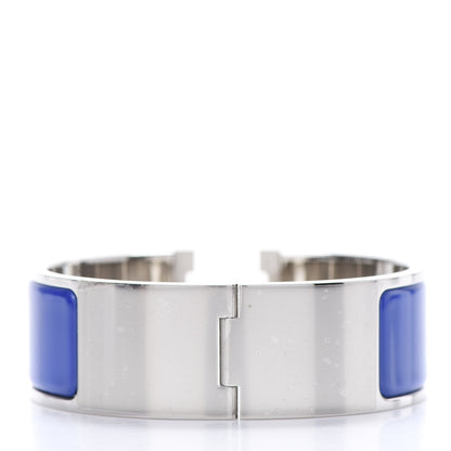 Hermes Enamel Wide Clic Clac H Bracelet PM Bleu Electrique 3 of 5