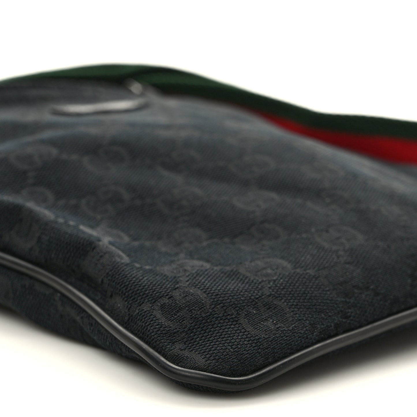 Monogram Web Small Flat Messenger Bag Black