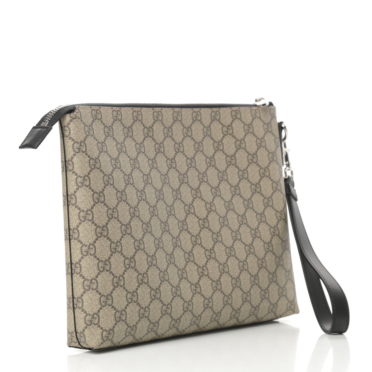 GG Supreme Monogram Mens Wristlet Black