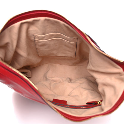 Gucci Apollo Calfskin GG Dadini Embroidered Chain Hobo Hibiscus Red 5 of 10