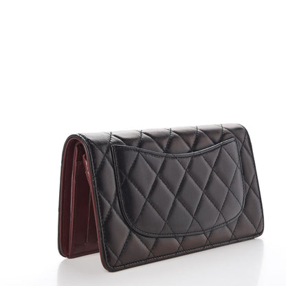 Chanel Lambskin Quilted Yen Wallet Black 3 of 11