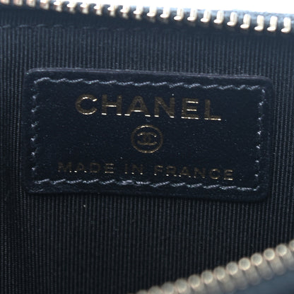 Chanel Iridescent Caviar Quilted Classic Flat Wallet Pouch Black 6 of 7