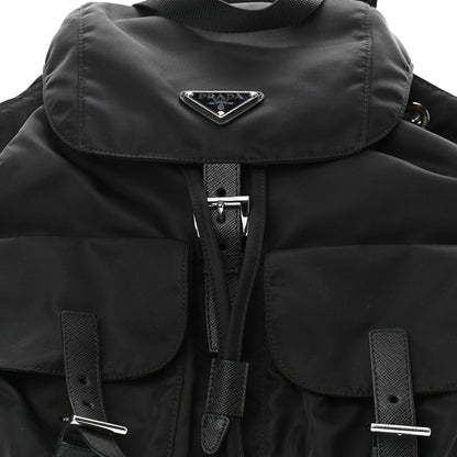 Prada Tessuto Nylon Saffiano Medium Backpack Black 7 of 10