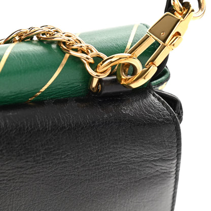 Gucci Calfskin Diagonal GG Medium Thiara Double Envelope Shoulder Bag Emerald Green Black 13 of 13